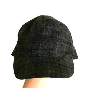 Banana Republic Mens Cap, grey plaid